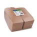 Burger box (PAP FSC Mix) nepremastiteľný kraft 110 x 110 x 90 mm [50 ks]