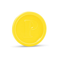 Žetón (PS) žltý Ø23mm [100 ks]