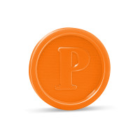 Žetón (PS) oranžový Ø23mm [100 ks]
