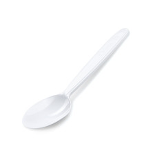 Lyžica (PP) opakovane použiteľná biela 18,5cm [50 ks]