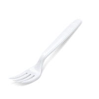 Vidlička (PP) opakovane použiteľná biela 18,5cm [50 ks]