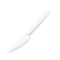 Nôž (PP) opakovane použiteľný biely 18,5cm [50 ks]