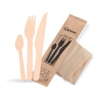 Príborová sada nôž+vidlička+lyžička+obrúsok