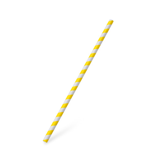 40705 - Slamka papierová Špirála žltá `JUMBO` Ø8mm x 25cm [100 ks]