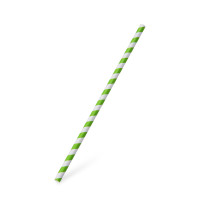 Slamka papierová Špirála zelená `JUMBO` Ø8mm x 25cm [100 ks]