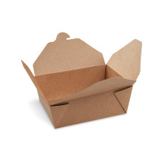 Food box (PAP/PE) nepremastiteľný kraft `S` 110 x 89 x 64 mm 700ml [50 ks]