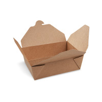 Food box (PAP/PE) nepremastiteľný kraft `M` 150 x 120 x 48 mm 1000ml [50 ks]