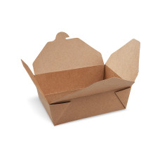 Food box (PAP/PE) nepremastiteľný kraft `M` 150 x 120 x 48 mm 1000ml [50 ks]