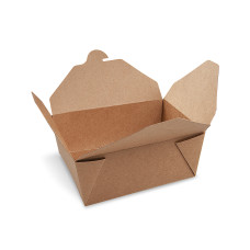 Food box (PAP/PE) nepremastiteľný kraft `M` 150 x 120 x 65 mm 1300ml [50 ks]
