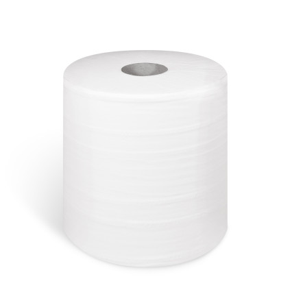 Priemyselná utierka 2vrstvá biela ø27cm 26 cm x 304m