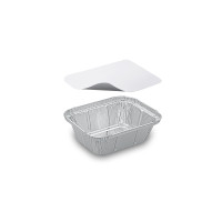 Miska (ALU) hranatá 130 x 103 x 43 mm 250ml + viečko [20 sád]