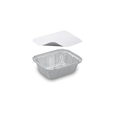Miska (ALU) hranatá 130 x 103 x 43 mm 250ml + viečko [20 sád]