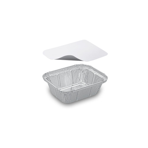 65025 - Miska (ALU) hranatá 130 x 103 x 43 mm 250ml + viečko [20 sád]
