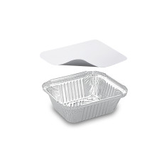 Miska (ALU) hranatá 149 x 123 x 47 mm 470ml + viečko [5 sád]