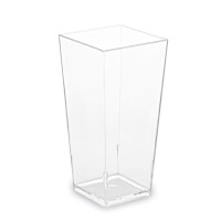 Fingerfood pohárik (PS) hranatý číry 40 x 40 x 82 mm 85ml [40 ks]