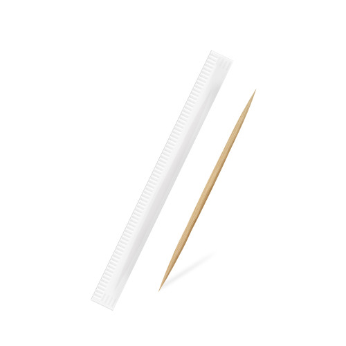 66710 - Špáradlo (drevené FSC 100%) Ø2 x 65 mm jednotlivo balené v papieri [1000 ks]