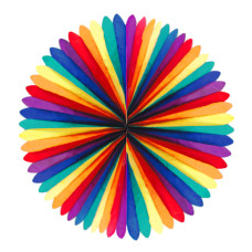 Párty vejár XL farebný Ø 100 cm [1 ks]