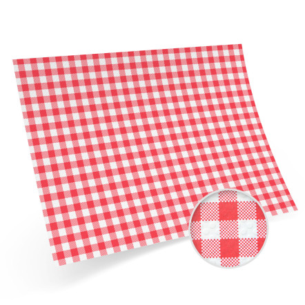 Papierové prestieranie s ražbou karo červené 40 x 30 cm