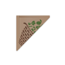 Papierový kornút hnedý 31 x 31 cm `750g` viazaný [1000 ks]
