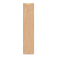 Papierové vrecko s bočným skladom hnedé 12+5 x 59 cm `Baguette` [1000 ks]