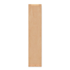 Papierové vrecko s bočným skladom hnedé 12+5 x 59 cm `Baguette` [1000 ks]