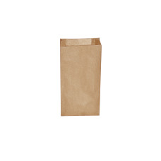 Papierové vrecko s bočným skladom hnedé 12+5 x 24 cm `1kg` [500 ks]