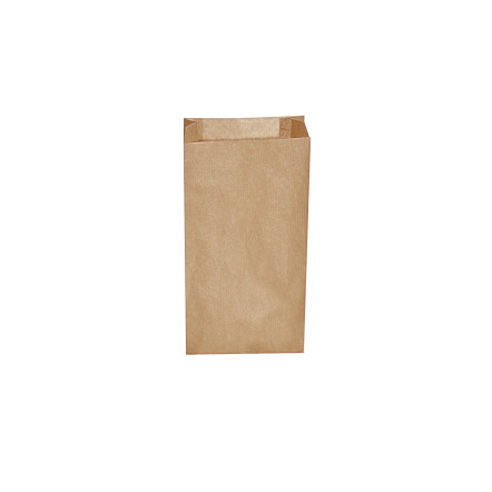 Papierové vrecko s bočným skladom hnedé 12+5 x 24 cm `1kg`