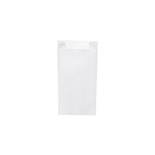 71010 - Papierové vrecko s bočným skladom biele 12+5 x 24 cm `1kg` [1000 ks]