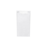 Papierové vrecko s bočným skladom biele 14+7 x 29 cm `1,5kg` [1000 ks]
