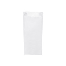 Papierové vrecko s bočným skladom biele 14+7 x 32 cm `2kg` [1000 ks]