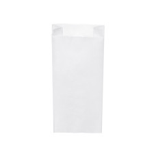 Papierové vrecko s bočným skladom biele 15+7 x 35 cm `2,5kg` [1000 ks]