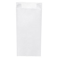 Papierové vrecko s bočným skladom biele 20+7 x 45 cm `5kg` [1000 ks]