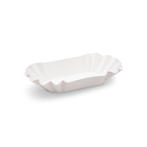 71202 - Papierová miska nepremastiteľná oválna biela 16 x 9 x 3 cm [250 ks]