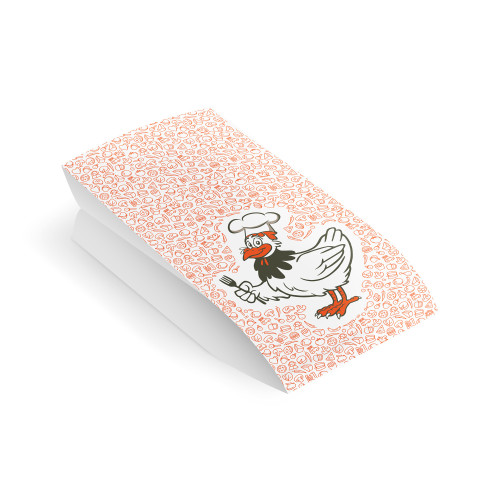 71520 - Papierové vrecko (PAP/PE) 2vrstvé nepremastiteľné na kurča 13+8 x 28 cm `1/1` [100 ks]