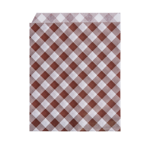 71542 - Papierové vrecko Karo 19 x 14 cm na burger/kebap [500 ks]