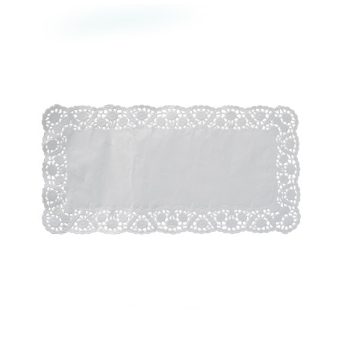 72218 - Dekoračná krajka (PAP) hranatá biela 30 x 18 cm [100 ks]
