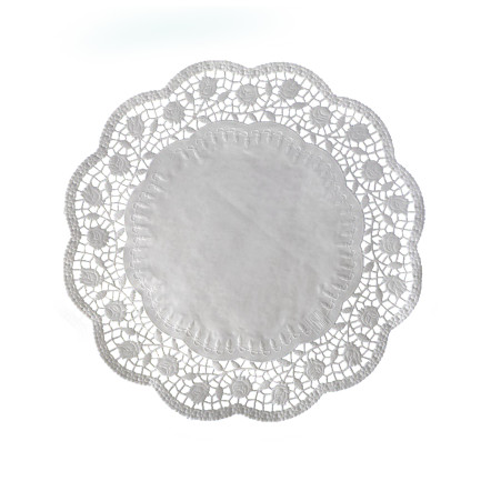 Dekoračná krajka okrúhla biela ø32cm