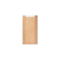 Papierové vrecko (PAP/PP) s okienkom 15+6 x 29 cm [1000 ks]