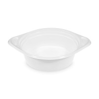 Miska (PP) s uškami biela Ø154mm 500ml [100 ks]
