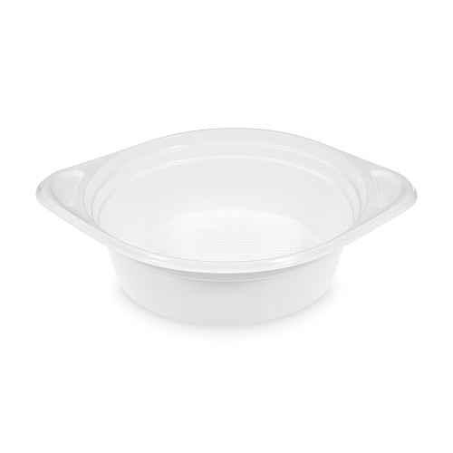 73640 - Miska (PP) ECONOMY s uškami biela Ø158mm 500ml [100 ks]