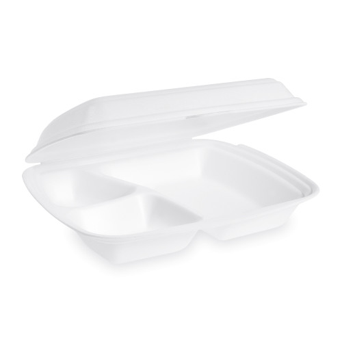 75633 - Menu box (XPS) 3dielny biely 241 x 207 x 69 mm 570ml [125 ks]