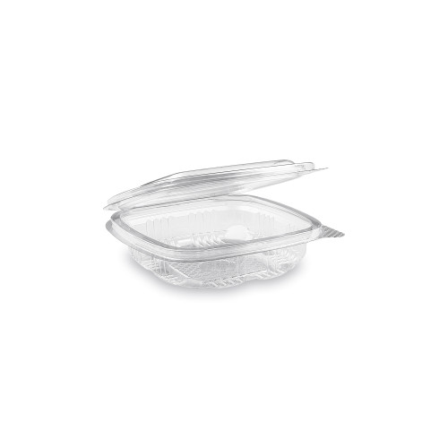 77601 - Miska (rPET) s viečkom hranatá priehľadná 125ml [50 ks]