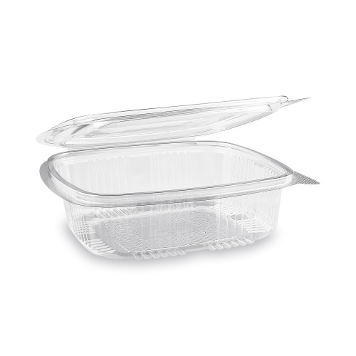 77607 - Miska (rPET) s viečkom hranatá priehľadná 750ml [50 ks]