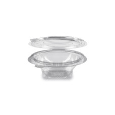 Miska (rPET) s viečkom okrúhla priehľadná 150ml [50 ks]