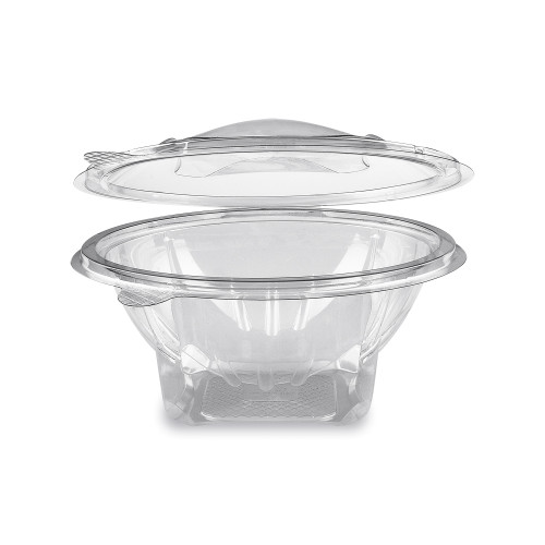 77907 - Miska (rPET) s viečkom okrúhla priehľadná 750ml [50 ks]