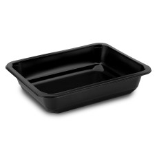 Menu misa (PP) nedelená čierna 227 x 178 x 50 mm 1400ml [50 ks]
