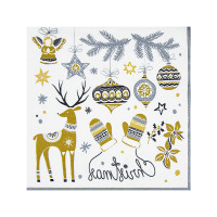 Obrúsok 3vrstvý vianoce 33 x 33 cm