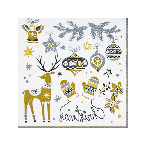 Obrúsok 3vrstvý vianoce 33 x 33 cm