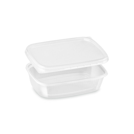 Miska hranatá priehľadná 125ml + viečko