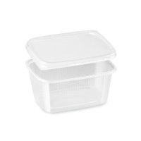 Miska (PP) hranatá priehľadná 250ml + viečko [250 sád]